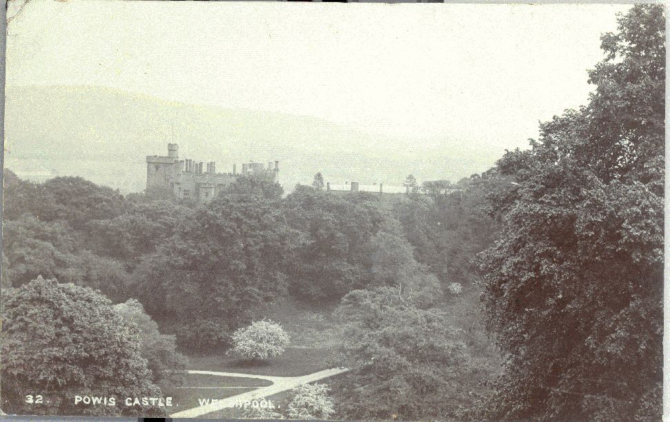 Powis Castle, postcard. © Crown Copyright RCAHMW.